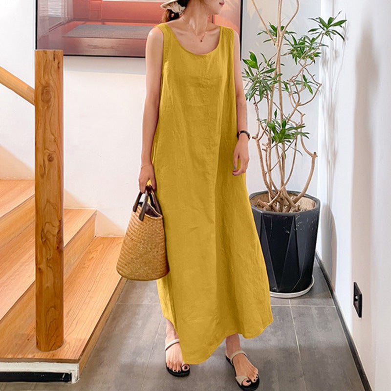 Tank Top Cotton and Linen Dress