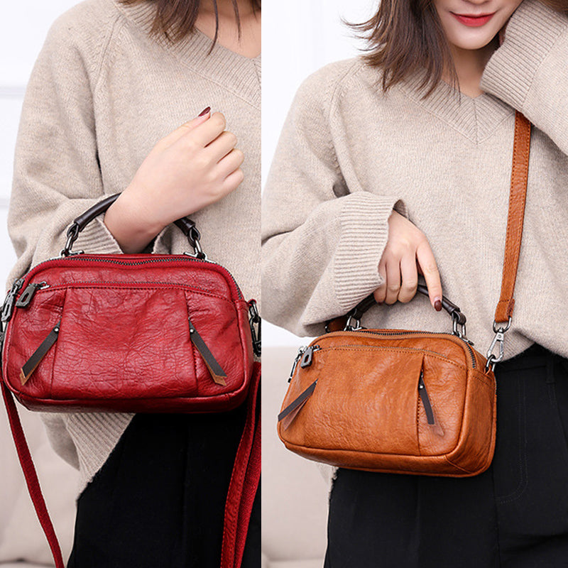 One-shoulder PU Messenger Bag
