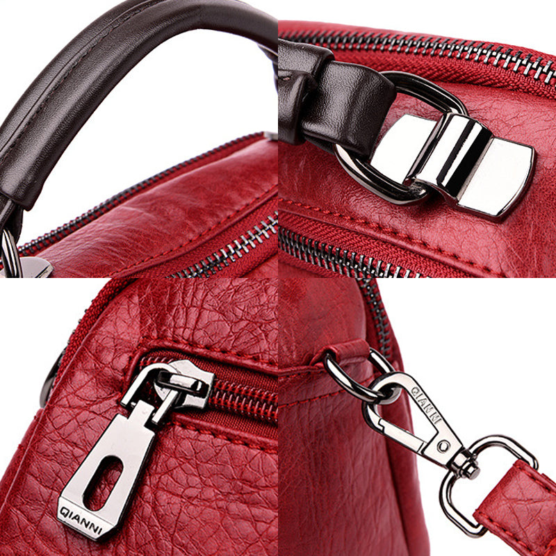One-shoulder PU Messenger Bag