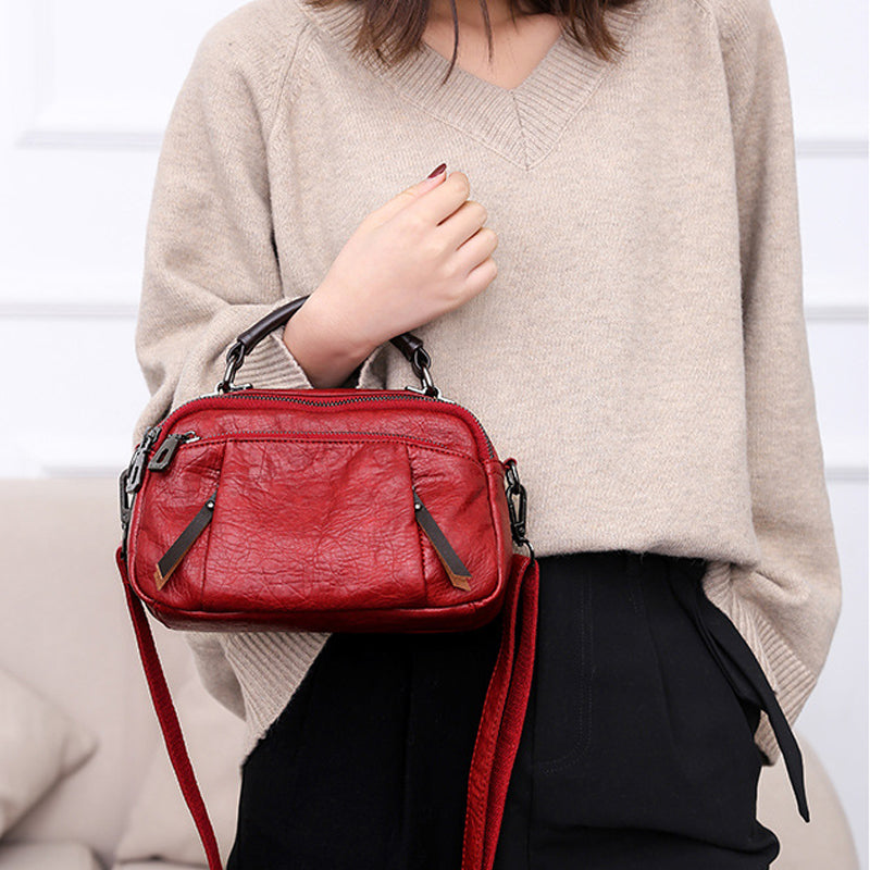 One-shoulder PU Messenger Bag