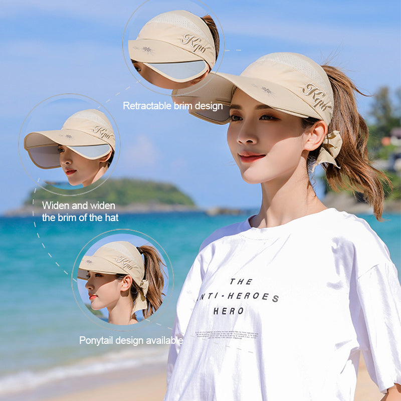 Outdoor Retractable Pull Plate Anti-Ultraviolet Hat