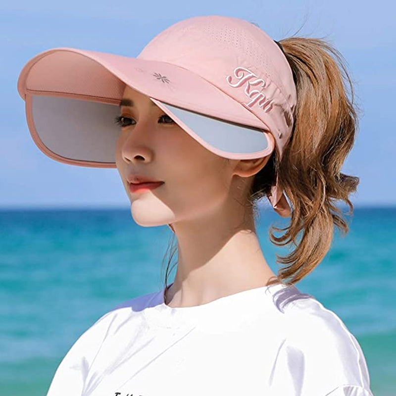 Outdoor Retractable Pull Plate Anti-Ultraviolet Hat