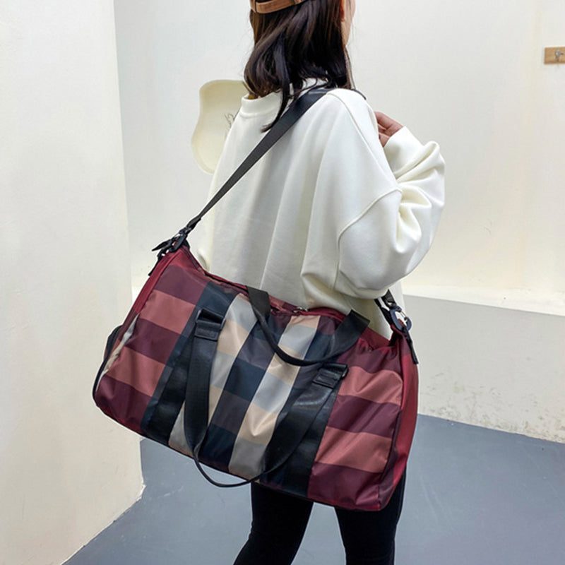 Plaid Multifunctional Travel Bag