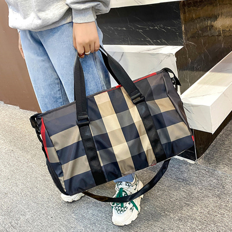 Plaid Multifunctional Travel Bag