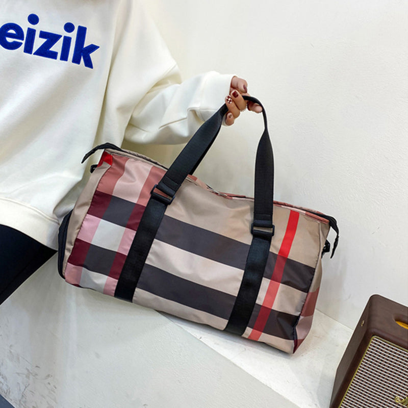 Plaid Multifunctional Travel Bag