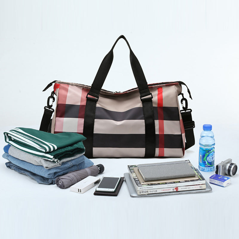 Plaid Multifunctional Travel Bag