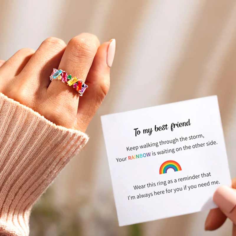 Rainbow Zircon Ring