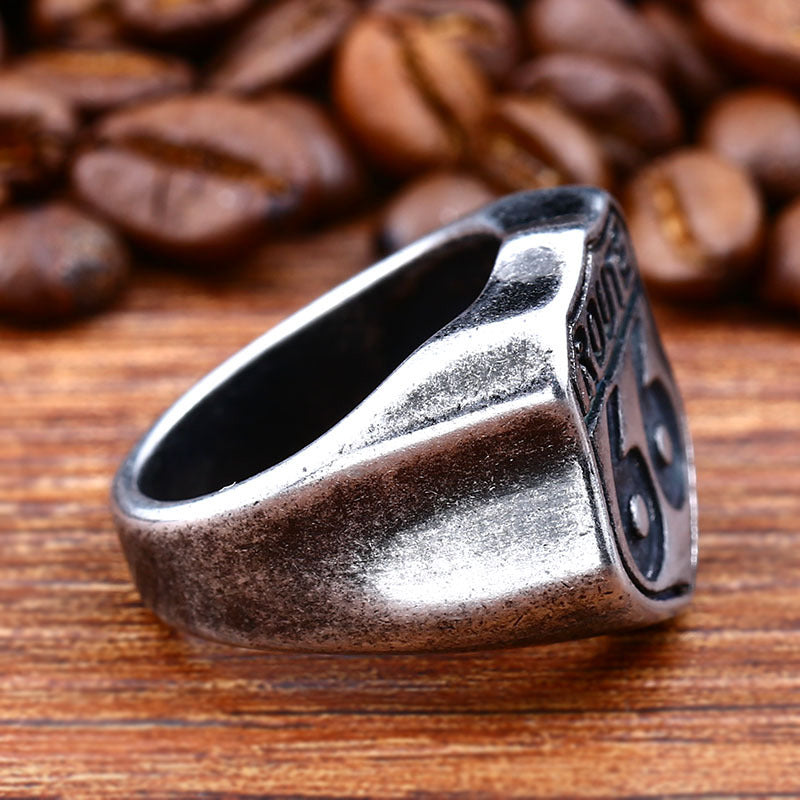 Route 66 Titanium Steel Retro Ring