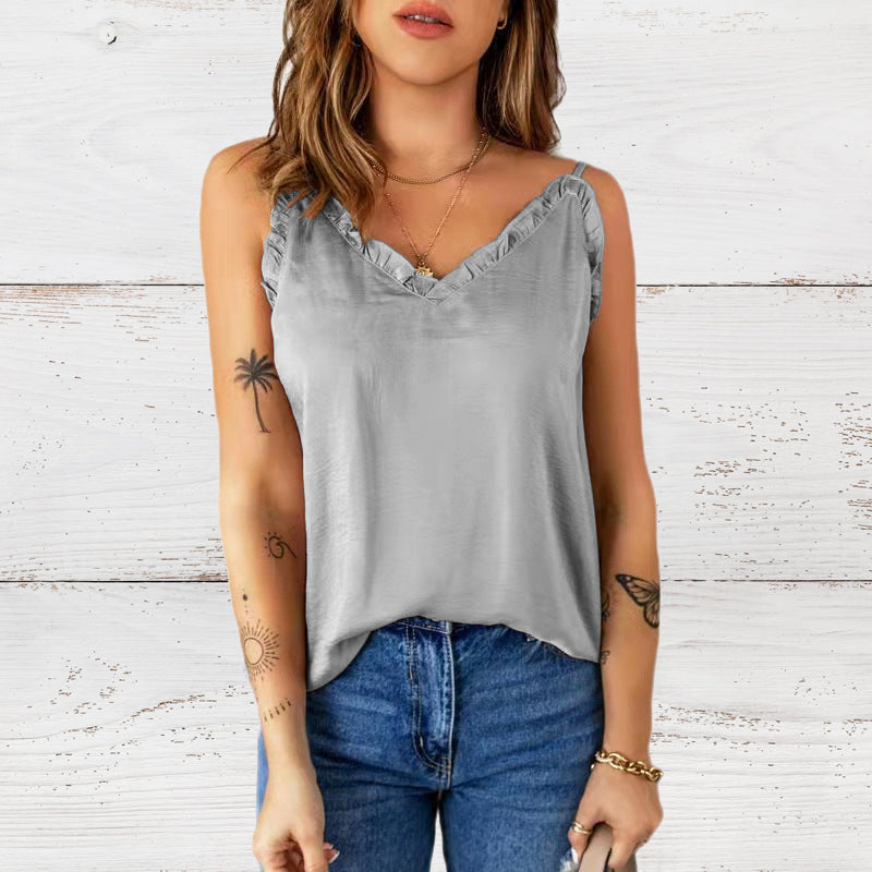 Ruffled Camisole Vest