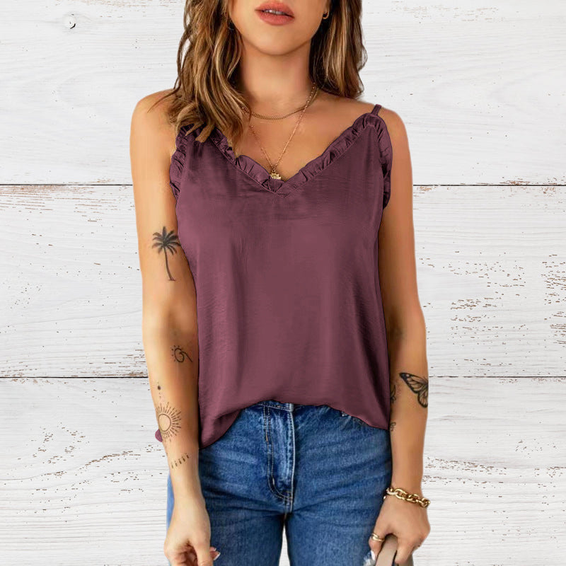 Ruffled Camisole Vest