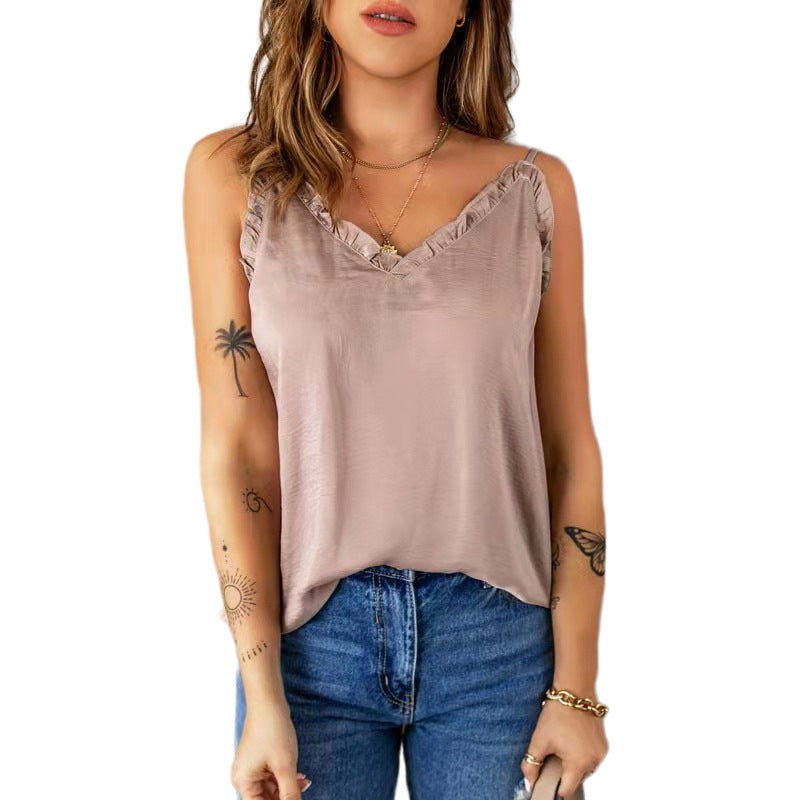 Ruffled Camisole Vest