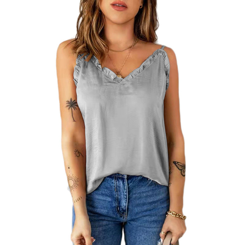 Ruffled Camisole Vest