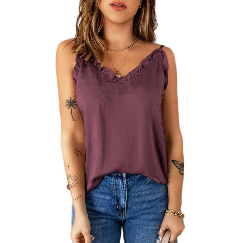 Ruffled Camisole Vest