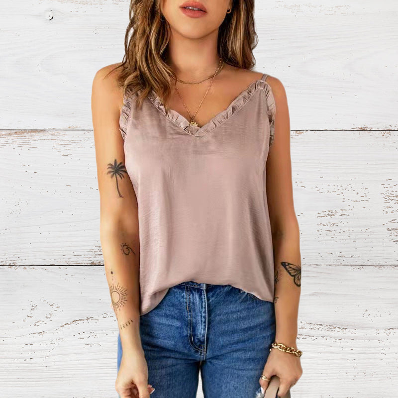 Ruffled Camisole Vest