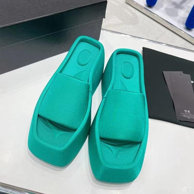 Square toe luxury PU sandals