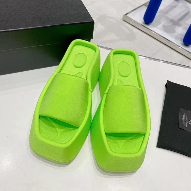 Square toe luxury PU sandals