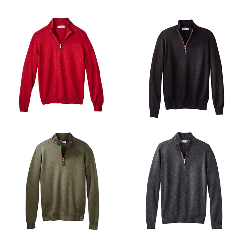 Men's Big-Tall Sweater Fleece Quarter-Zip