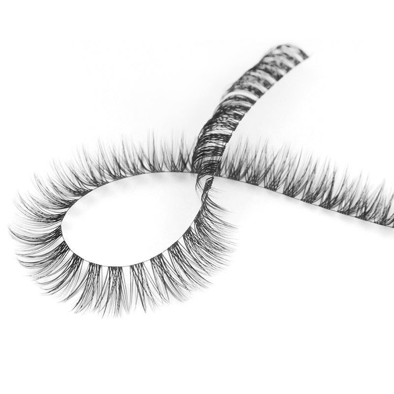 Segmented Long Strips of False Eyelashes