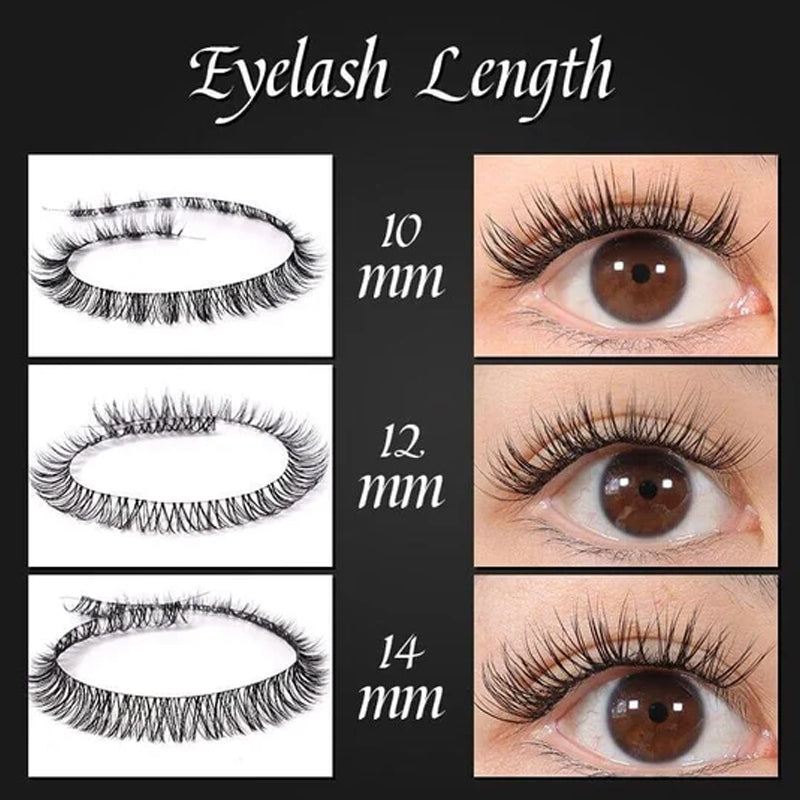 Segmented Long Strips of False Eyelashes