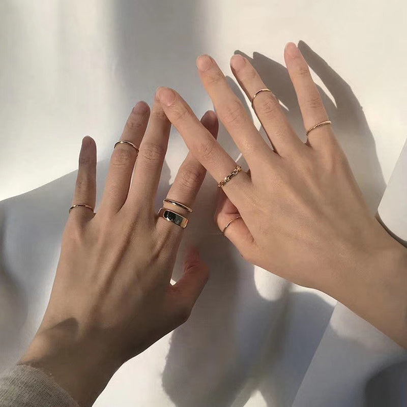 Set of Seven Open Rings