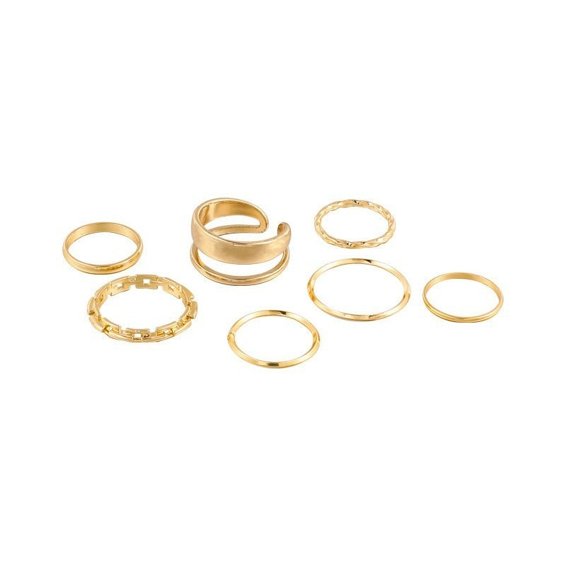 Set of Seven Open Rings