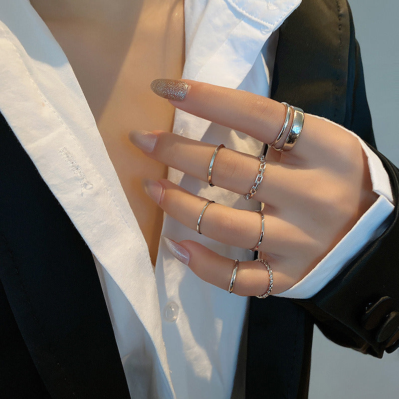 Set of Seven Open Rings