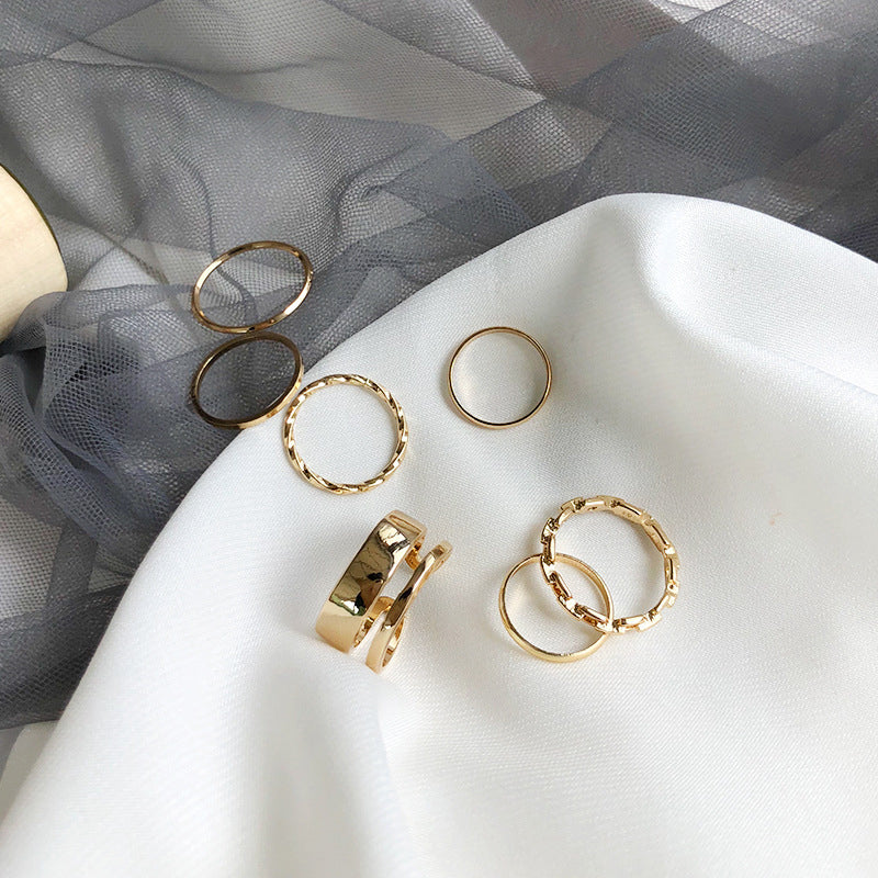Set of Seven Open Rings