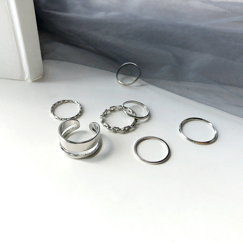 Set of Seven Open Rings