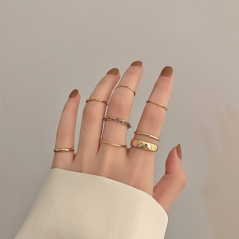 Set of Seven Open Rings