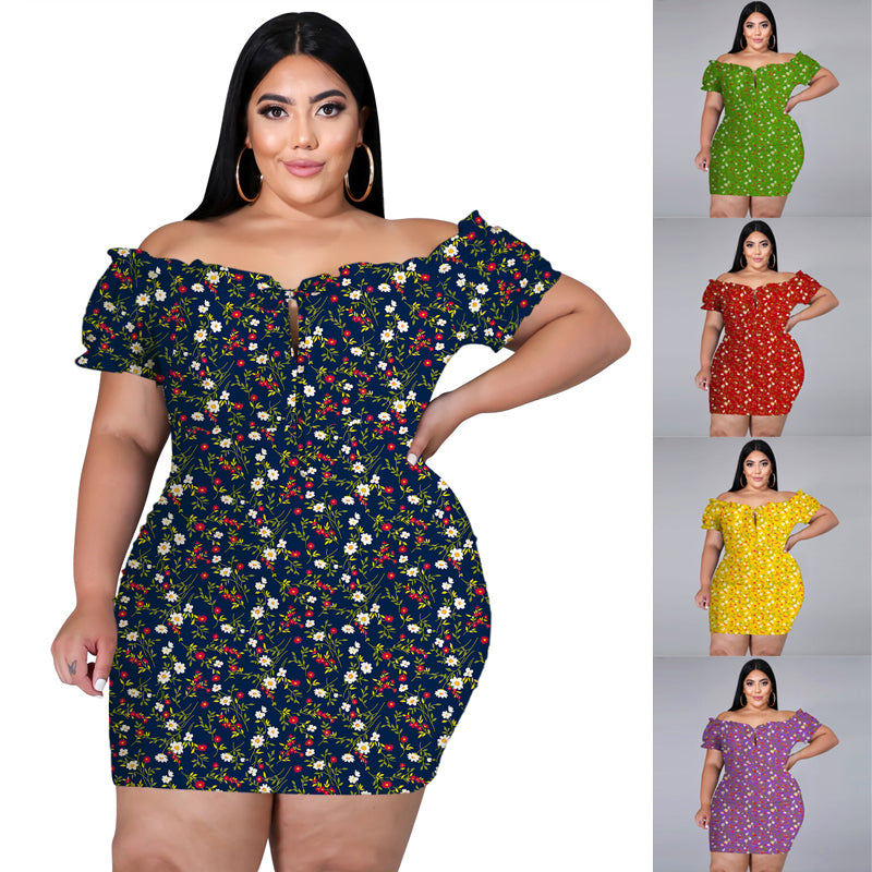 Sexy Off-the-Shoulder Plus Size Dress