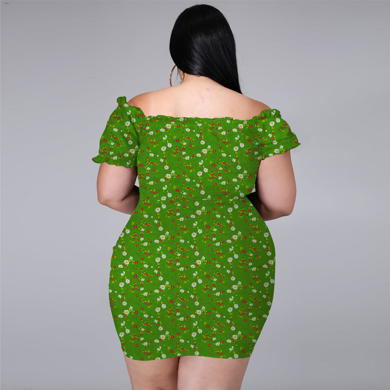 Sexy Off-the-Shoulder Plus Size Dress