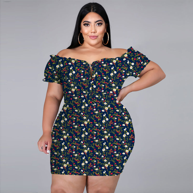 Sexy Off-the-Shoulder Plus Size Dress