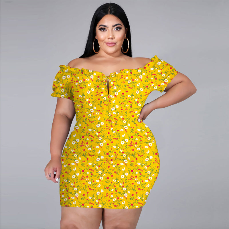 Sexy Off-the-Shoulder Plus Size Dress