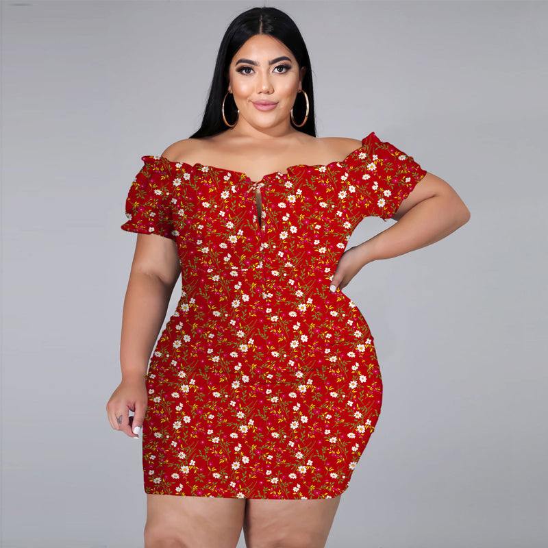 Sexy Off-the-Shoulder Plus Size Dress