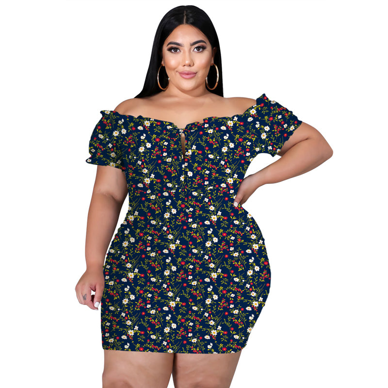 Sexy Off-the-Shoulder Plus Size Dress