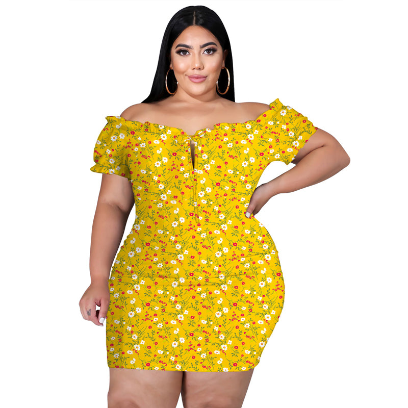 Sexy Off-the-Shoulder Plus Size Dress