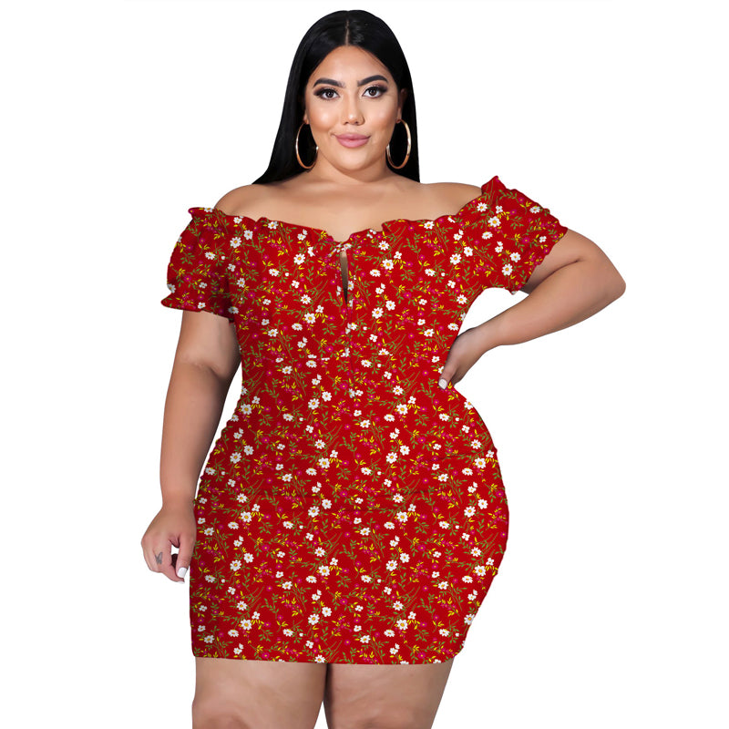 Sexy Off-the-Shoulder Plus Size Dress