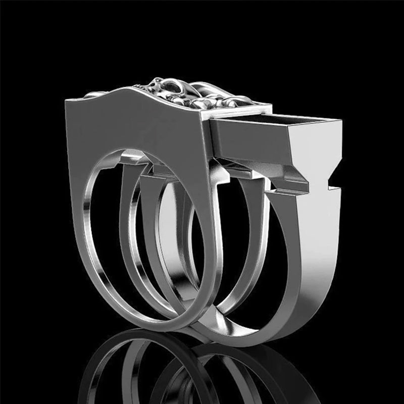 Skull Ring With Hidden Compartment