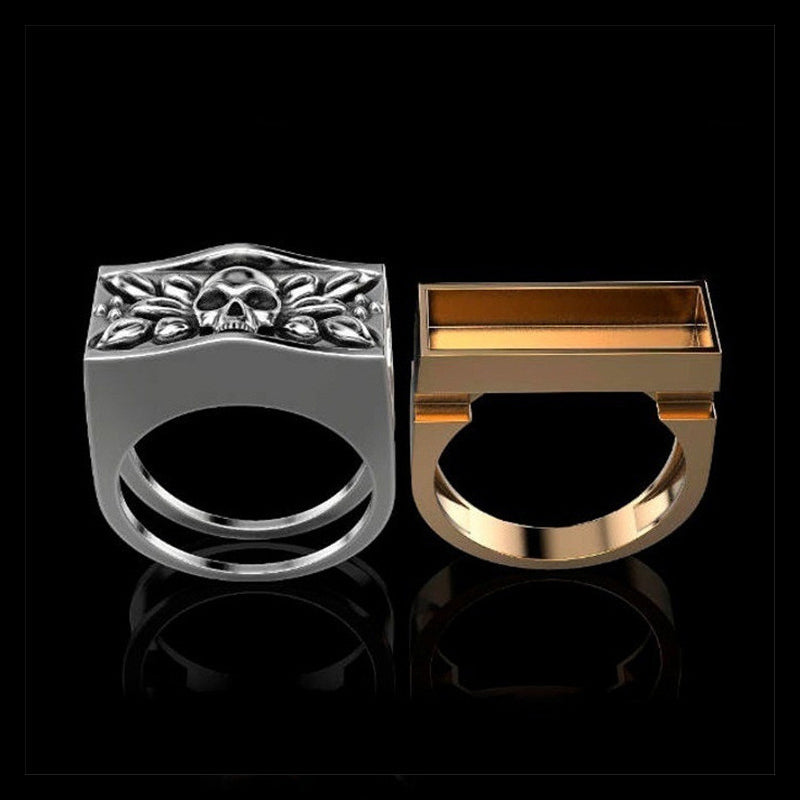 Skull Ring With Hidden Compartment