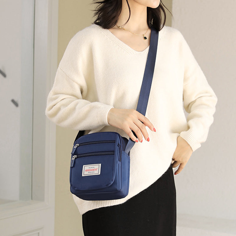 Solid Waterproof Lightweight Nylon Shoulder Bag