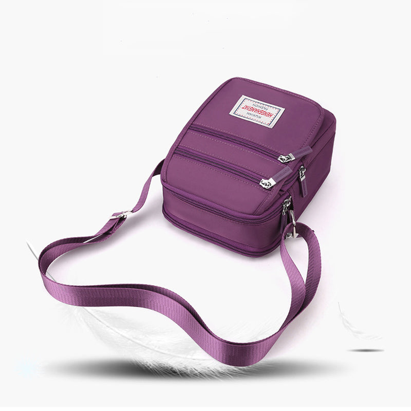 Solid Waterproof Lightweight Nylon Shoulder Bag