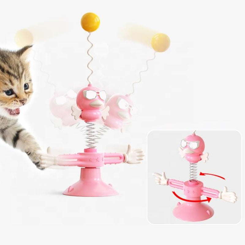 Spring Human Turn Cat Toy