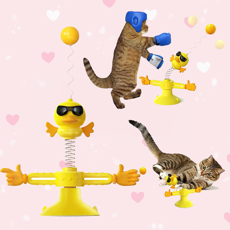 Spring Human Turn Cat Toy