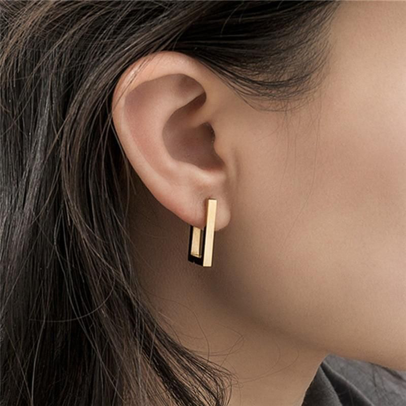 Stainless Steel Mini Geometric Earrings