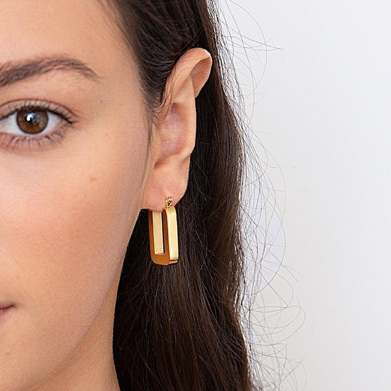 Stainless Steel Mini Geometric Earrings