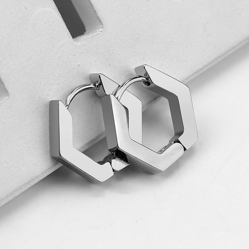 Stainless Steel Mini Geometric Earrings
