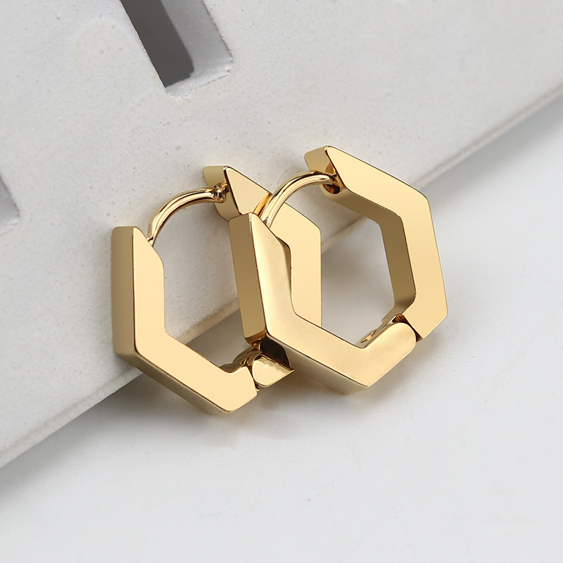 Stainless Steel Mini Geometric Earrings