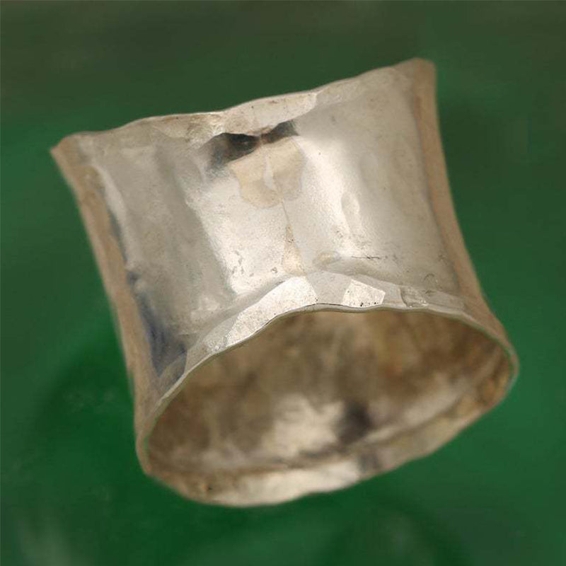 Sterling Silver Blooming Daisy Wide Band Ring