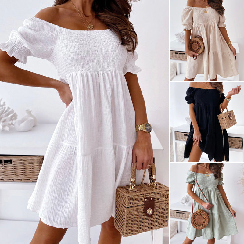 Summer Open-back Off-shoulder Long Dress