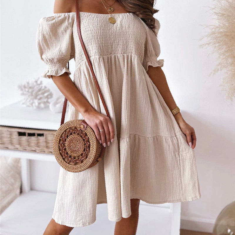 Summer Open-back Off-shoulder Long Dress